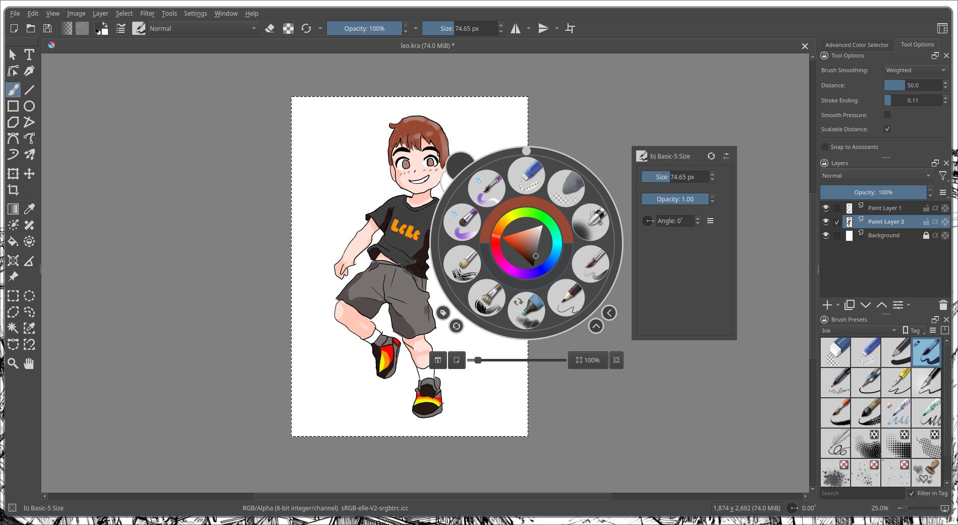 Krita art package screenshot